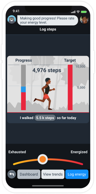 The Engage app on a phone